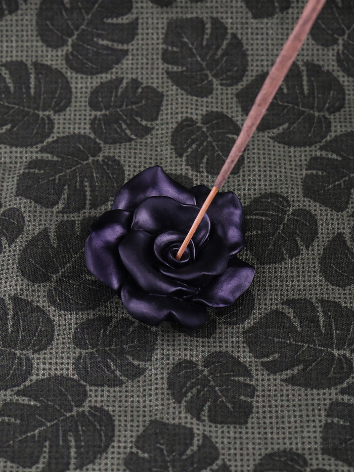 Black Rose Resin Incense Stick Holder | One Colour-Image 1