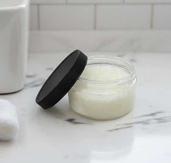 jar of sugar scrub