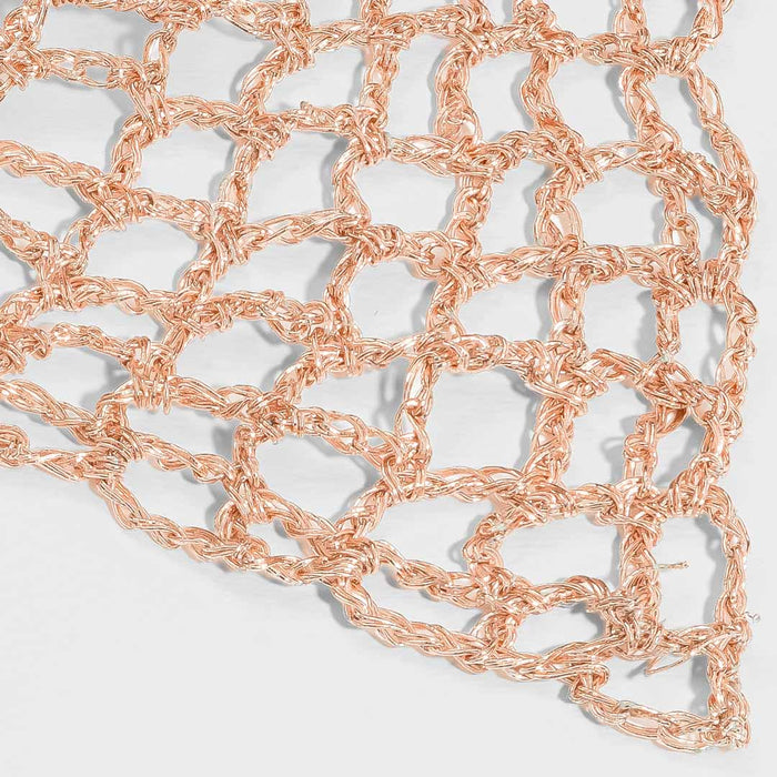 Boho crochet headscarf in warm muted gold - perfect for beach days and summer styling