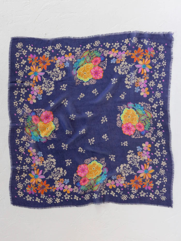 Boho Bandana Scarf - Tropic Bandana Navy-view 2