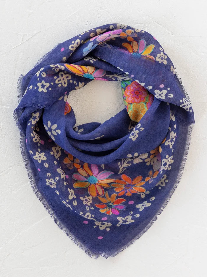 Boho Bandana Scarf - Tropic Bandana Navy-view 3