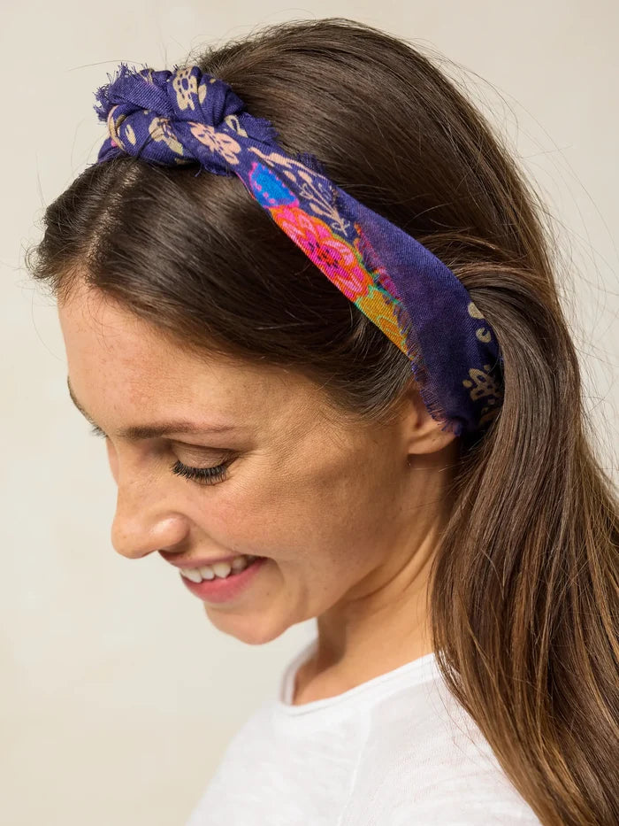 Boho Bandana Scarf - Tropic Bandana Navy-view 5