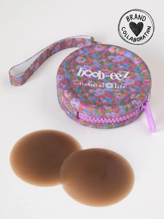 Boob-eez® x Natural Life Deluxe Duo Nipple Cover - Dark-view 1