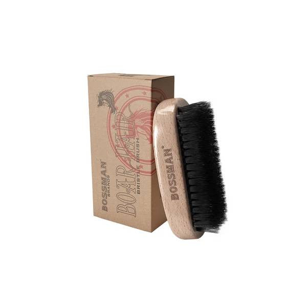 Bossman Hand Held Boar and Nylon Bristle Brush