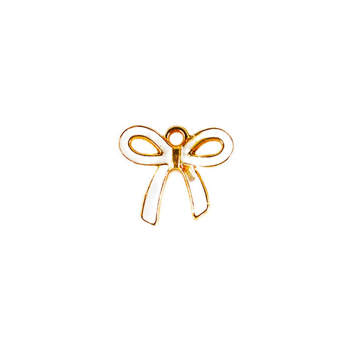 Bow Charm - White
