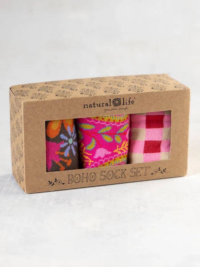 Boxed Boho Sock Set, Set of 3 - Red Heart-view 3