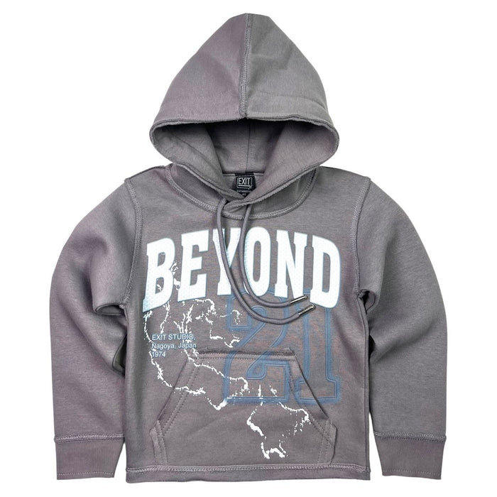 (BOYS) EXIT "BEYOND" FLEECE HOODIE - EX-1016 - GREY