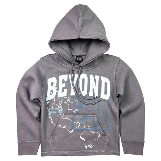 (BOYS) EXIT "BEYOND" FLEECE HOODIE - EX-1016 - GREY