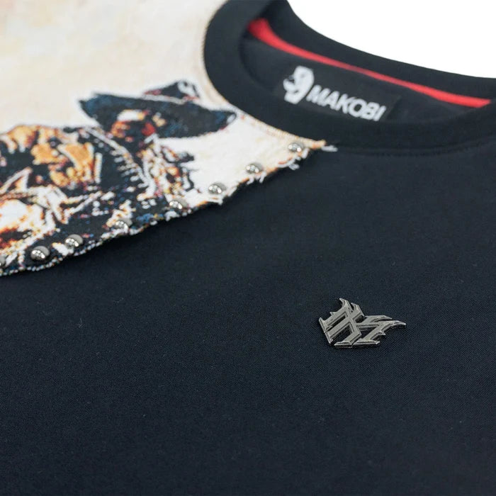 B&T MAKOBI "FERDONI" T-SHIRT - M374B - BLACK