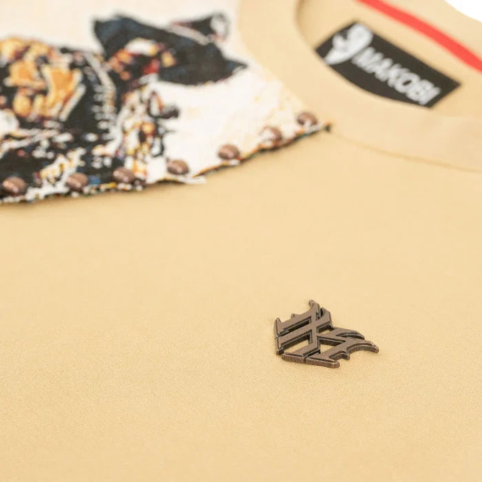 B&T MAKOBI "FERDONI" T-SHIRT - M374B - KHAKI