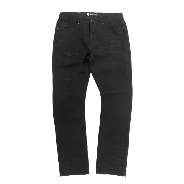 B&T MAKOBI PESCARA DENIM JEANS - M1988B - JET BLACK