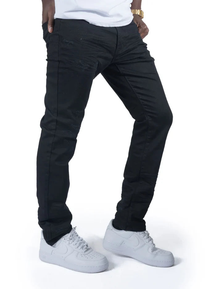B&T MAKOBI PESCARA DENIM JEANS - M1988B - JET BLACK