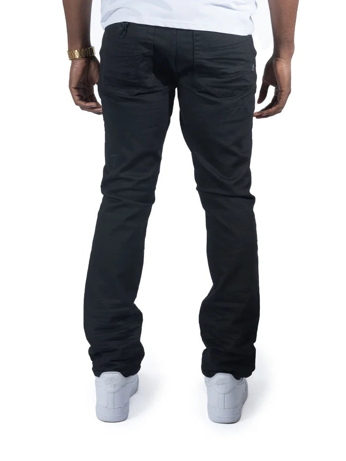 B&T MAKOBI PESCARA DENIM JEANS - M1988B - JET BLACK