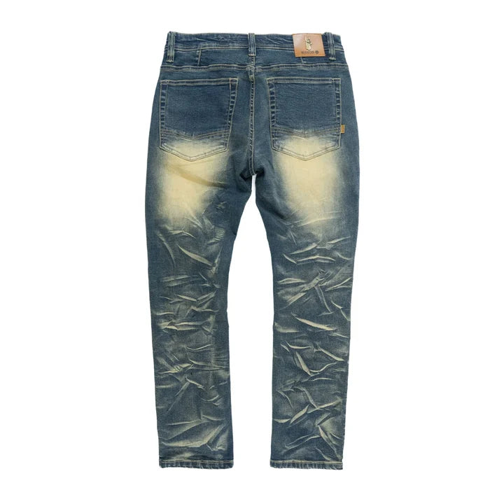 B&T MAKOBI ROMANO DENIM JEANS - M1934 - DIRTY WASH