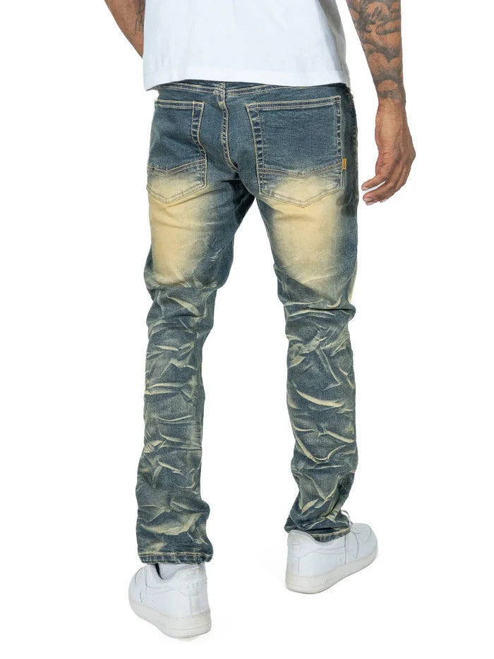 B&T MAKOBI ROMANO DENIM JEANS - M1934 - DIRTY WASH