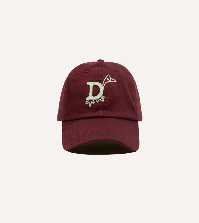Burgundy 'D Duck' Cotton Twill Baseball Cap