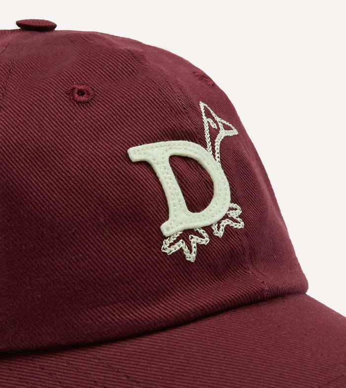 Burgundy 'D Duck' Cotton Twill Baseball Cap
