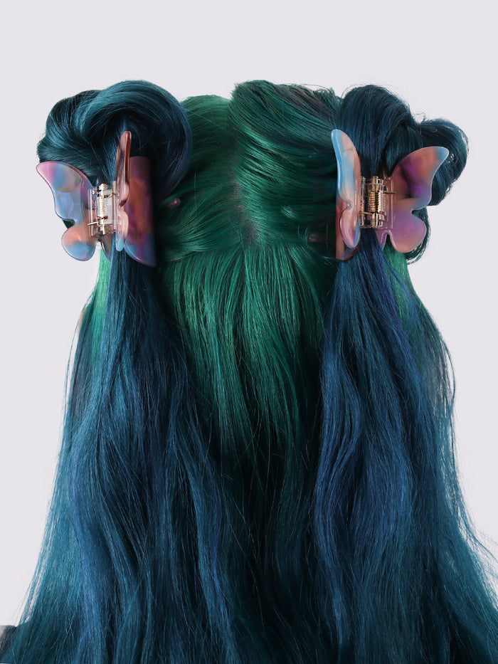 Butterfly Eco Hair Claw | Cosmic Rainbow-Image 2