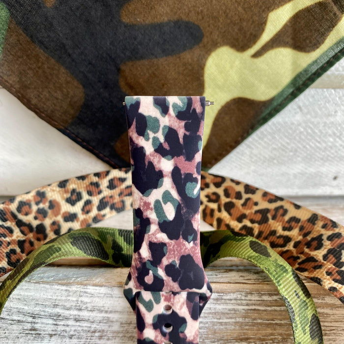 Camo Leopard Print Silicone Band For Fitbit Versa 1/2 - Fancy Bands