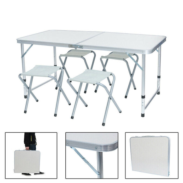 Camping table with 4 chairs
