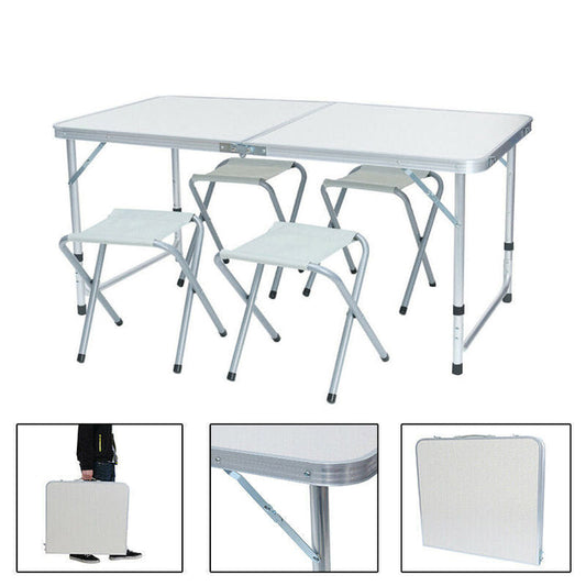 Camping table with 4 chairs