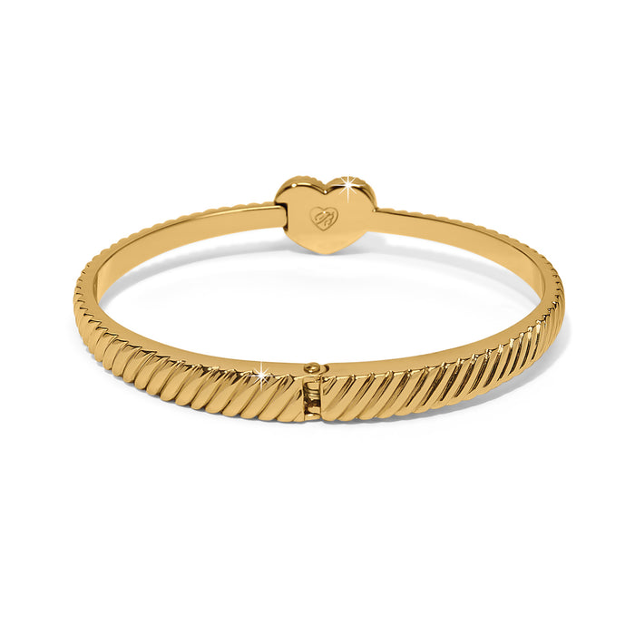 Celestia Heart Hinged Bangle/gold