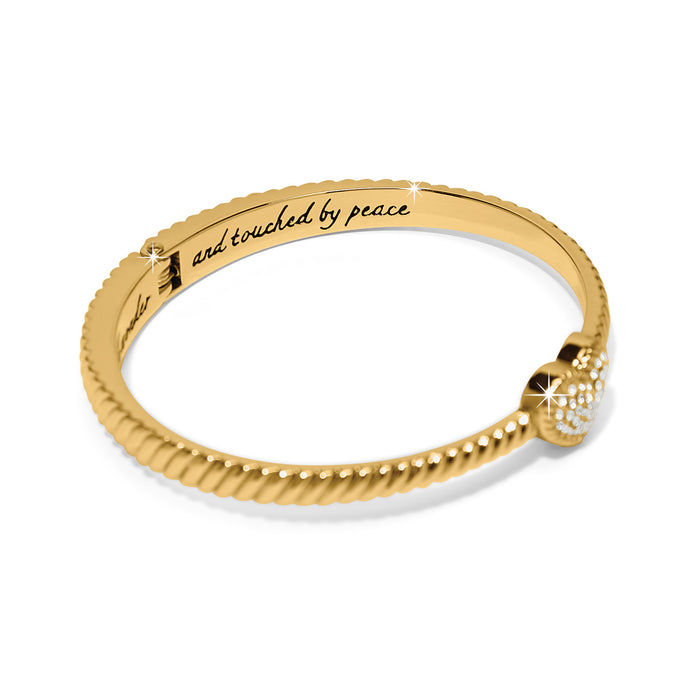 Celestia Heart Hinged Bangle/gold