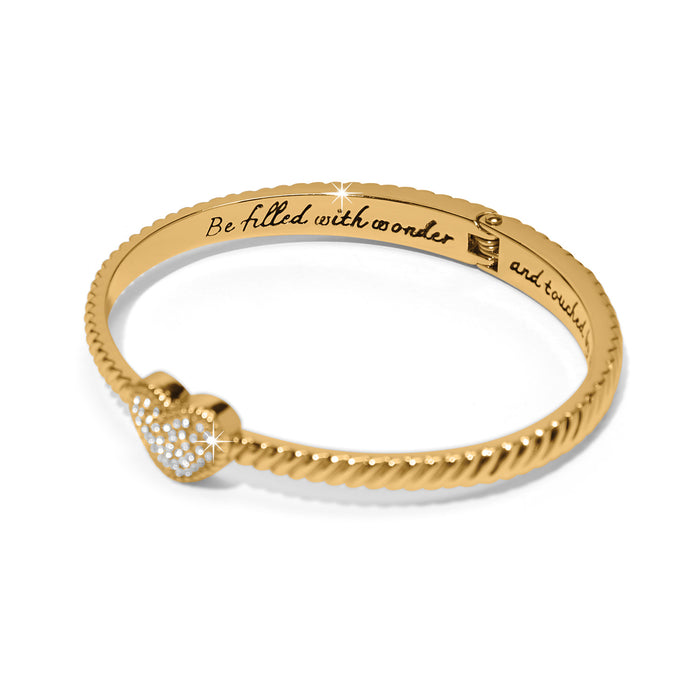 Celestia Heart Hinged Bangle/gold