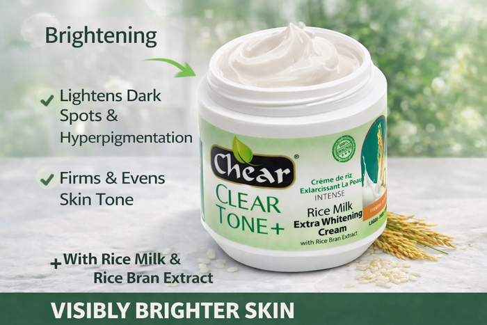 Chear Clear Tone Rice Milk Brightening Cream 500ml | Kojic Acid Dark Spot Remover | Glow & Even Skin Tone UK