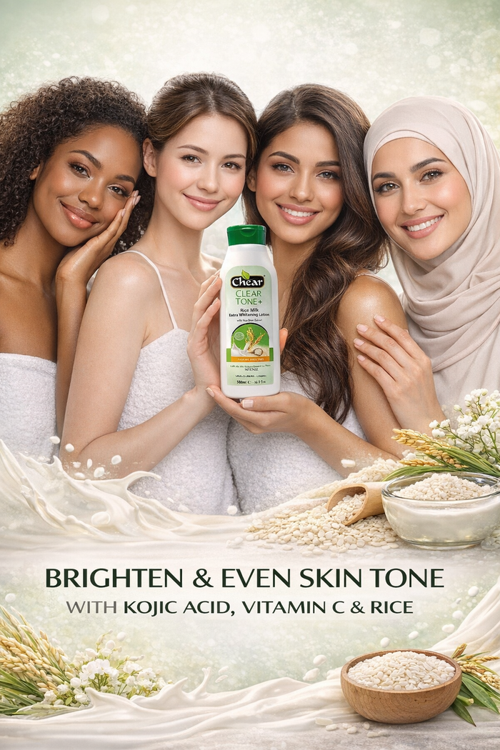 Chear Clear Tone + Rice Milk Extra Brightening Body Lotion – Dark Spot & Hyperpigmentation Lotion 500ml