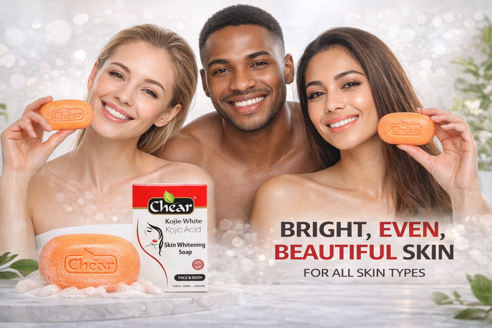 Chear Kojic Acid Brightening Soap 150g – Dark Spot Remover with Lactic Acid, Mulberry & Licorice Root | Even Skin Tone UK