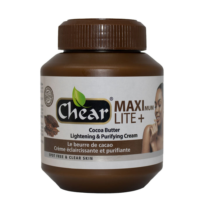 Chear Maximum LITE+ Cocoa Butter Brightening Body Skin Cream Jar 500ml | Kojic Acid &amp; Vitamin C