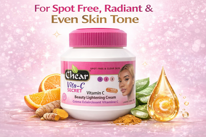 Chear Vita-C Secret Vitamin C Cream 500ml | With Vitamin C & Kojic Acid | Daily Face & Body Moisturising Cream