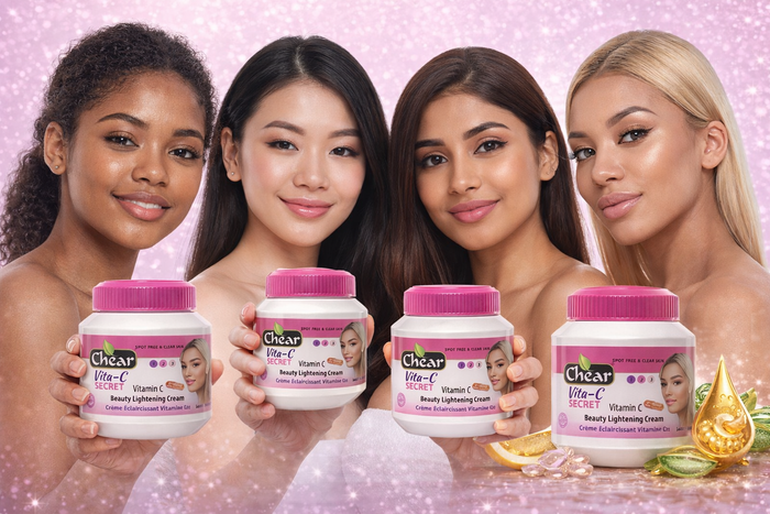 Chear Vita-C Secret Vitamin C Cream 500ml | With Vitamin C & Kojic Acid | Daily Face & Body Moisturising Cream