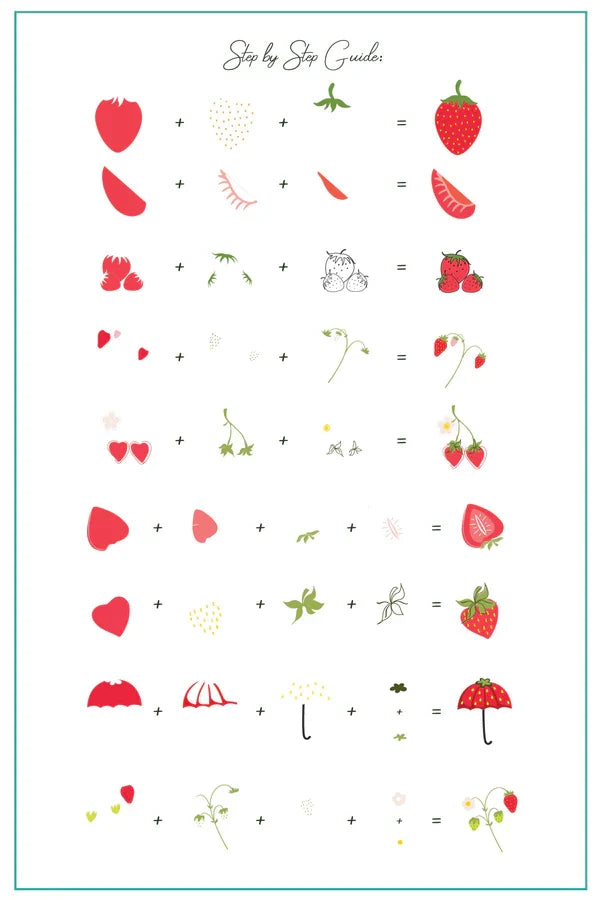 CjS-350 - Straw-berry Sweet | Clear Jelly Stamping Plate