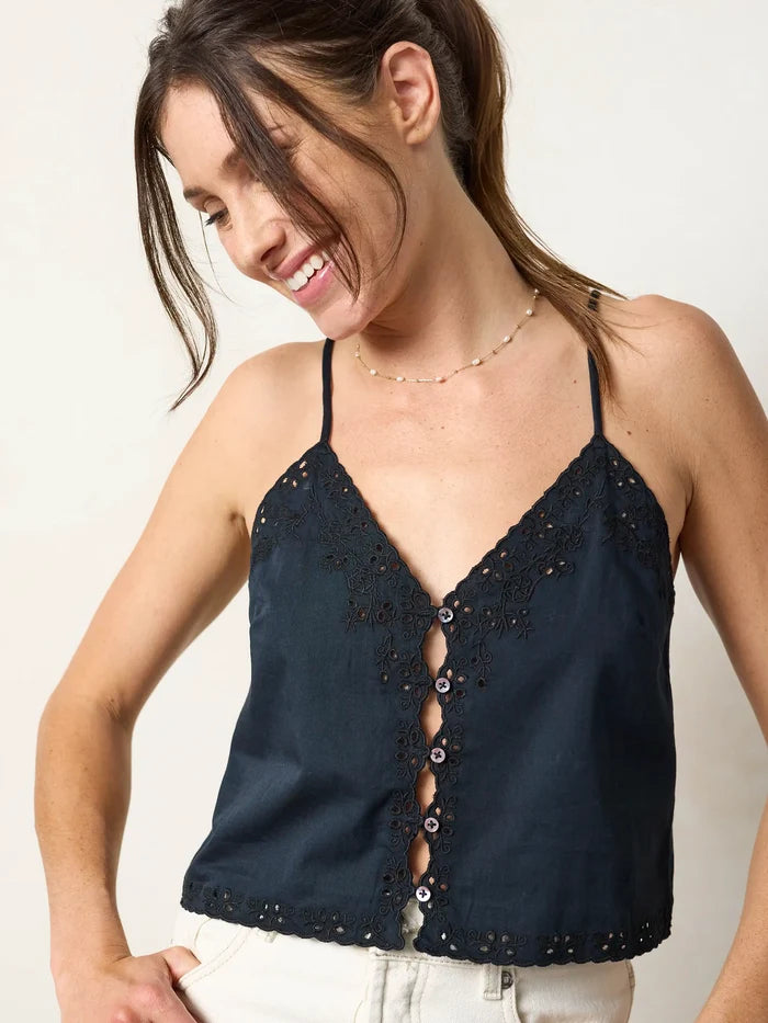 Cleo Lace Tank - Black-view 5