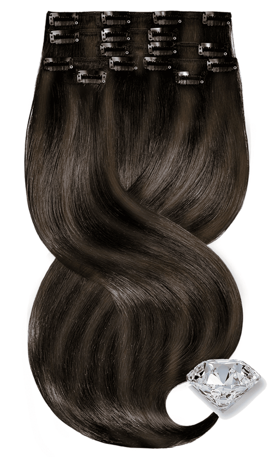 Clip-In Extensions Natural Golden Brown | Diamond Line | Rubin Extensions