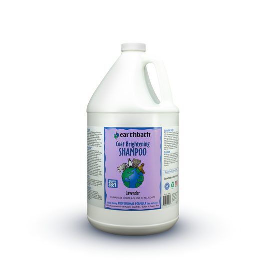 earthbath® Coat Brightening Shampoo, Lavender, Enhances Color & Shine in All Coats, Made in USA, 128 oz