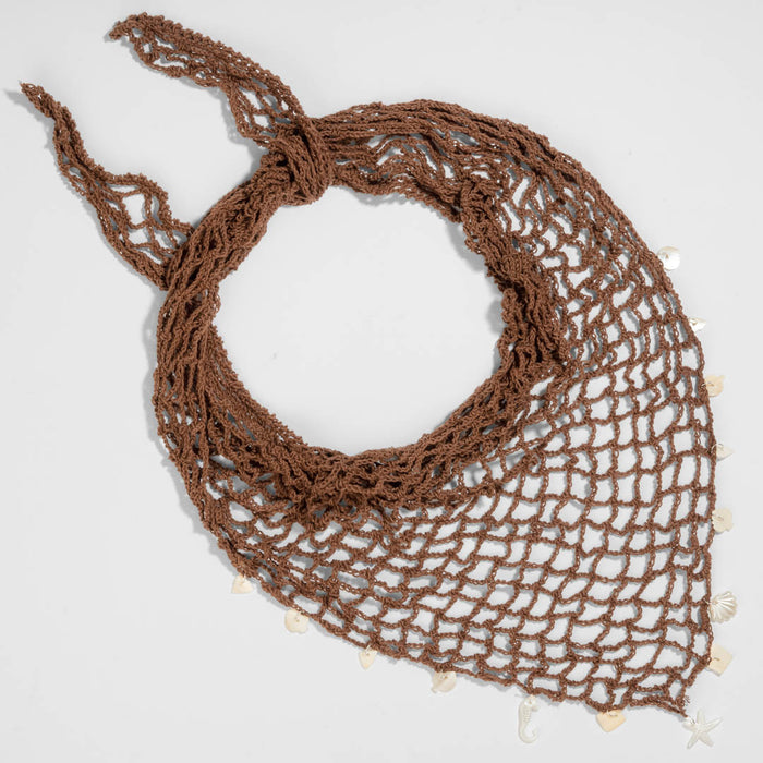 Lightweight crochet scarf for beach, and resort styling - summer set