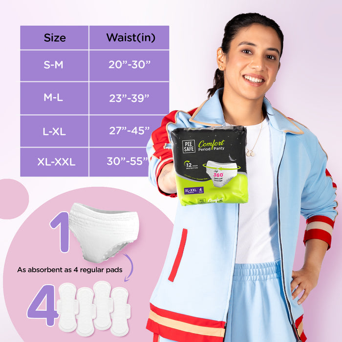 Pee Safe Comfort Period Panty XL-XXL (8 Panty) *