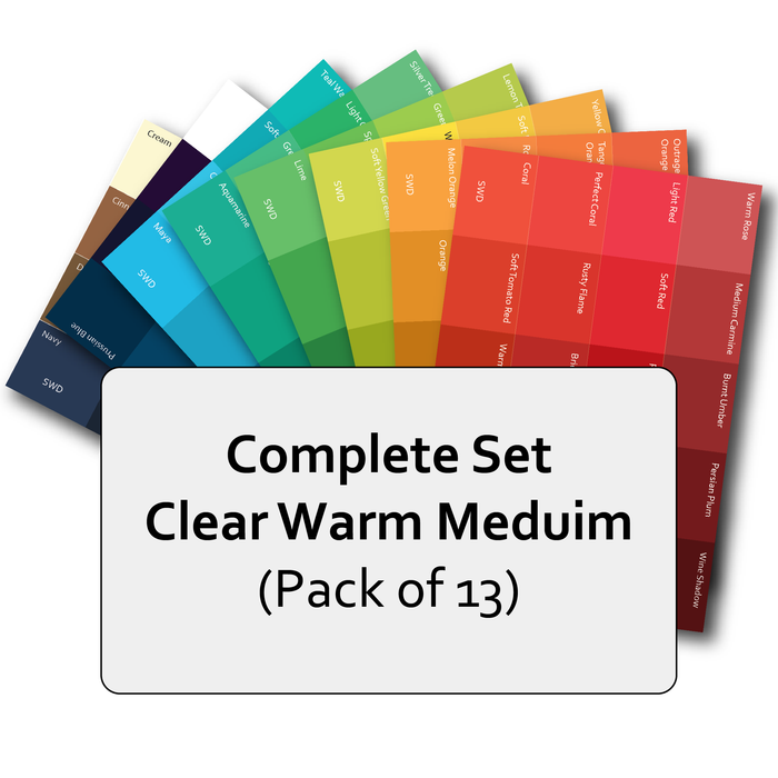 Complete Set of Clear Warm Medium Postcard Prints