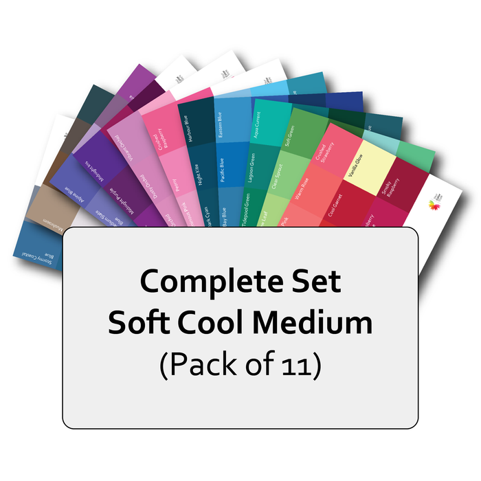 Complete Set of Soft Cool Medium Postcard Prints