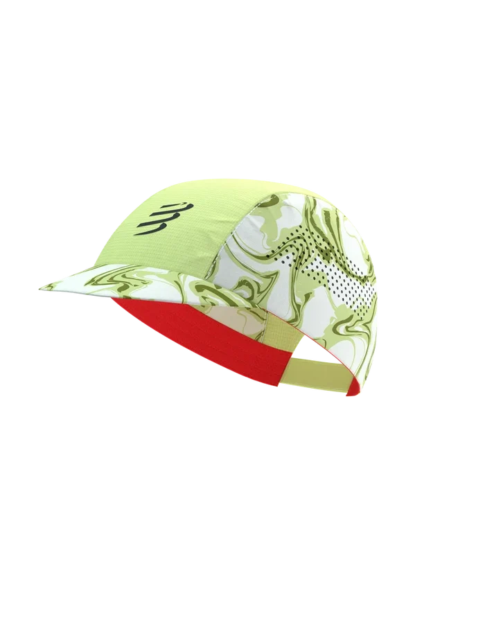 COMPRESSPORT PRO RACING VISOR CAP GREEN CAMO FLUO
