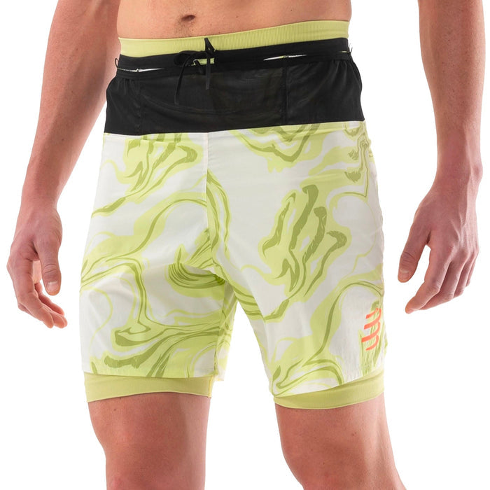 COMPRESSPORT TRAIL RACING 2 IN 1 GREEN HOMBRE