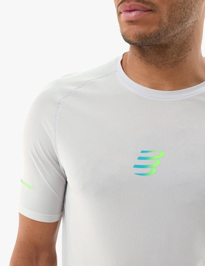 COMPRESSPORT TRAIL RACING T SHIRT GRAY VIOLET HOMBRE
