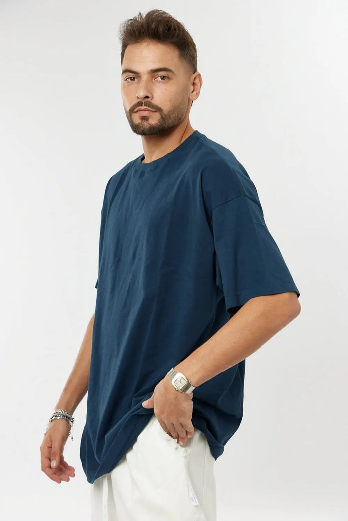 Cotton T-Shirt - Blue Navy TFU-TFU shop
