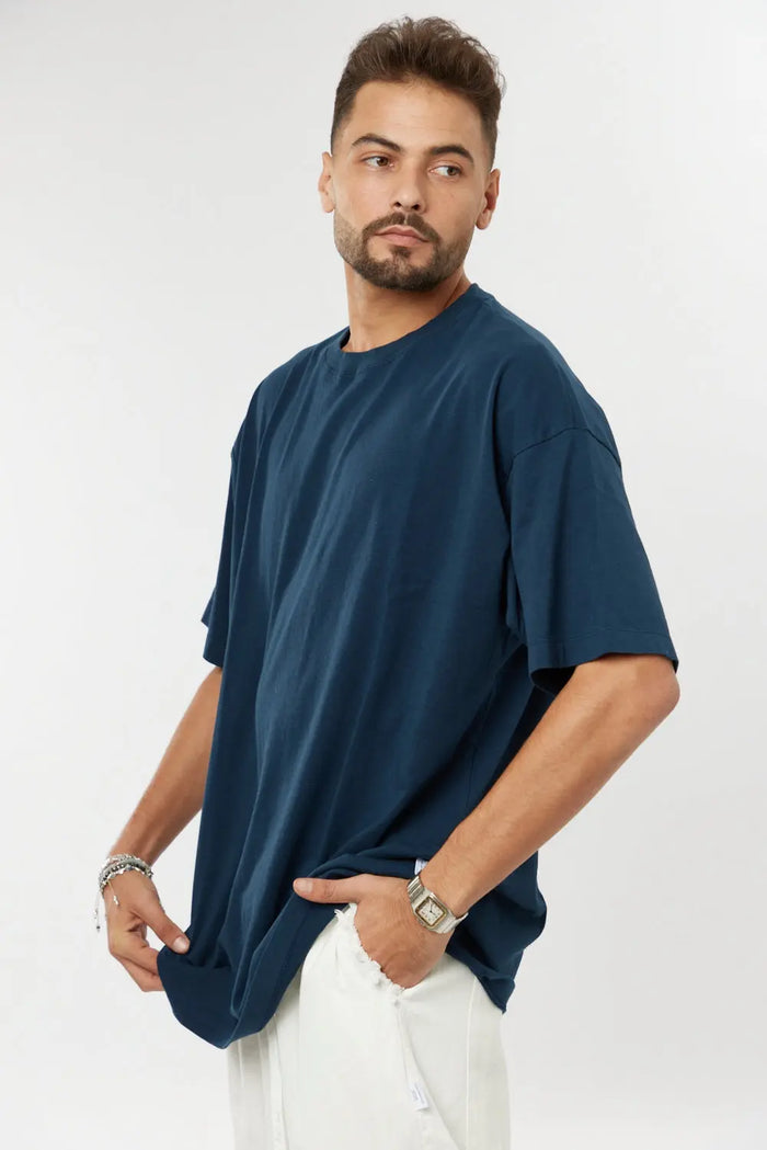 Cotton T-Shirt - Blue Navy TFU-TFU shop