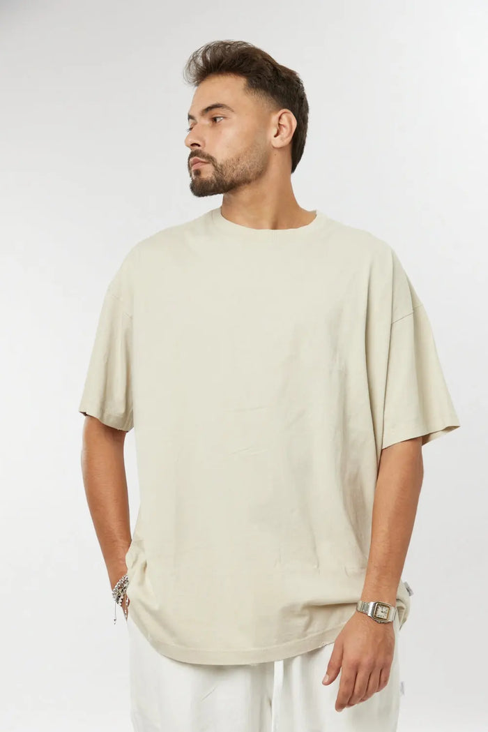 Cotton T-Shirt - Stone TFU-TFU shop