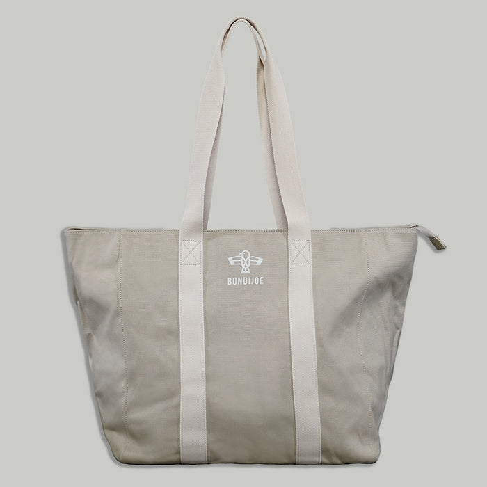 Cream Large Canvas Beach Bag