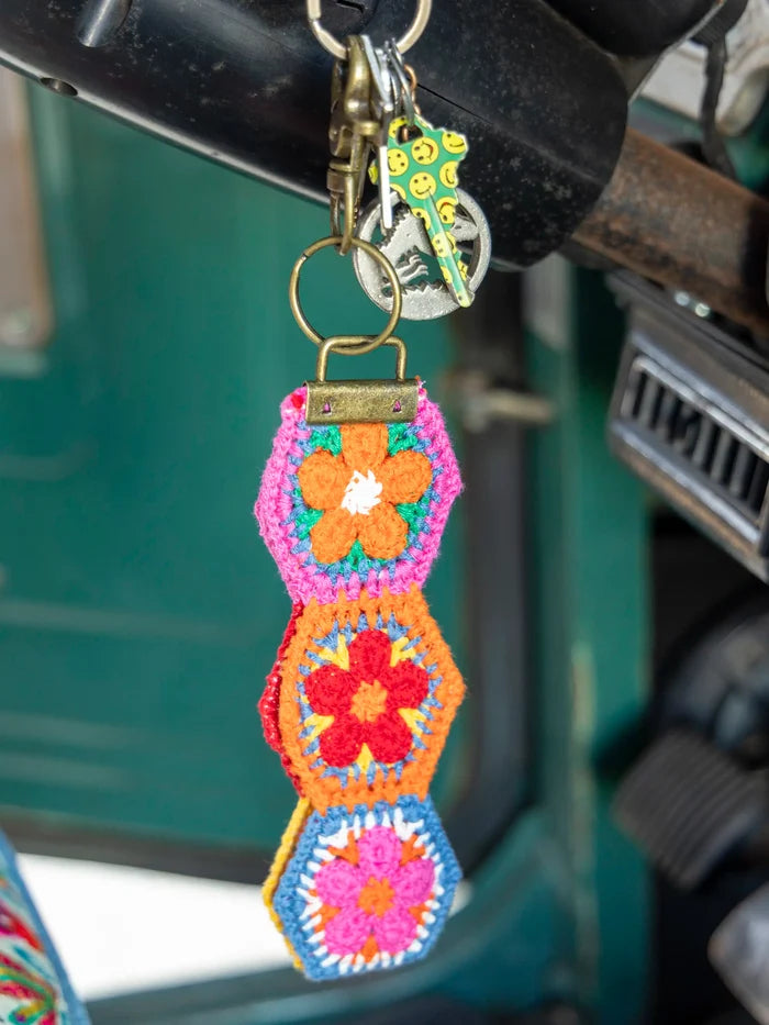 Crochet Key Fob - Orange-view 1